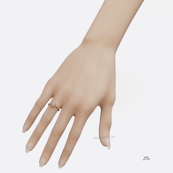 Nhẫn Đính Hôn Vàng Tây  Cao Cấp Đá CZ NNU199
