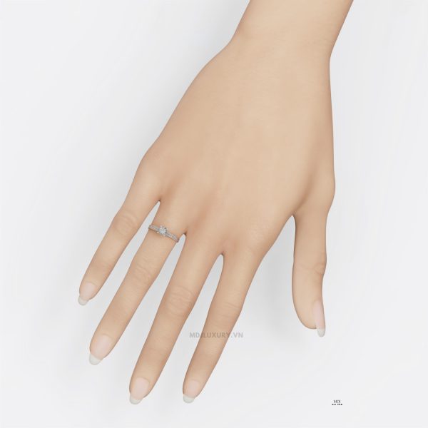 Nhẫn Nữ Đính Hôn Kim Cương nhân Tạo Cao Cấp NNU204