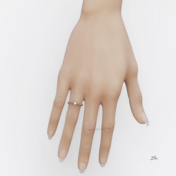 Nhẫn Nữ Vàng Tây Moissanite Hà Nội MDJ NNU96