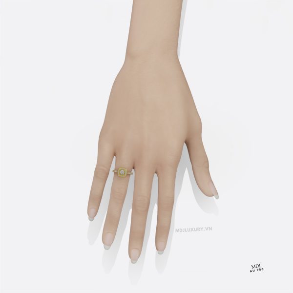 Nhẫn nữ Vàng Trắng 18K Cao Cấp NNU178
