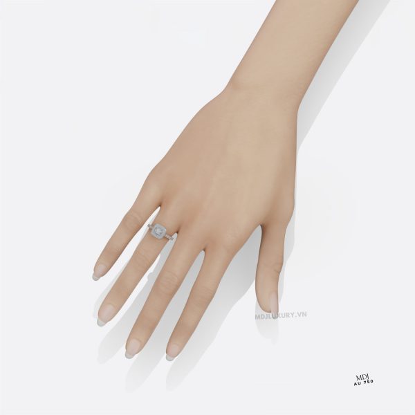 Nhẫn nữ Vàng Trắng 18K Cao Cấp NNU178