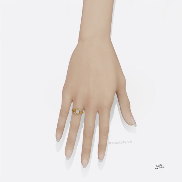 Nhẫn Vàng Tây Nữ NUK18 – Sự Kết Hợp Hoàn Hảo Giữa Vàng Và Đá Quý