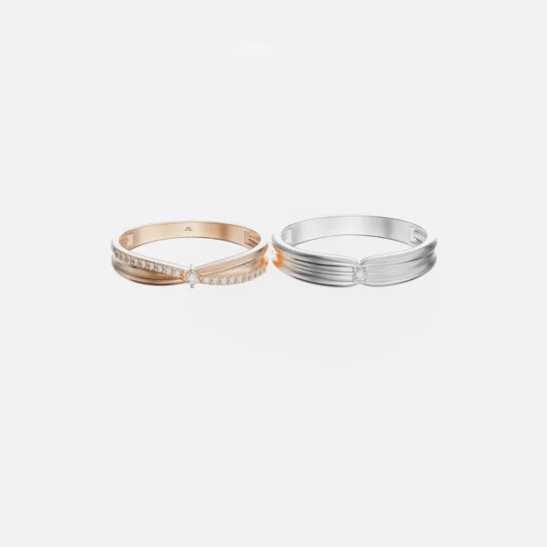 Nhẫn Cưới Hàn Quốc Vàng Tây 18K  MDJ 5 Triệu Đồng NC221
