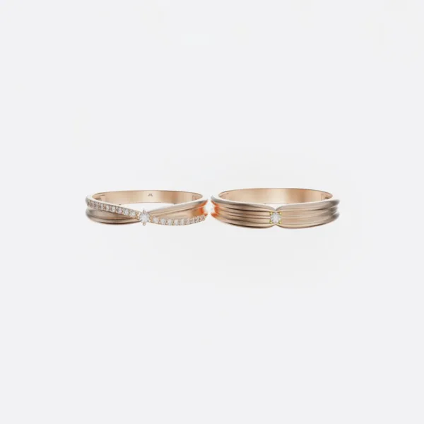 Nhẫn Cưới Hàn Quốc Vàng Tây 18K  MDJ 5 Triệu Đồng NC221