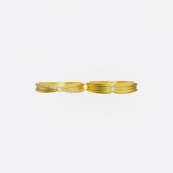 Nhẫn Cưới Hàn Quốc Vàng Tây 18K  MDJ 5 Triệu Đồng NC221