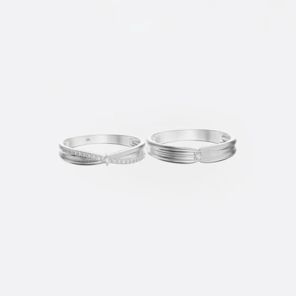 Nhẫn Cưới Hàn Quốc Vàng Tây 18K  MDJ 5 Triệu Đồng NC221