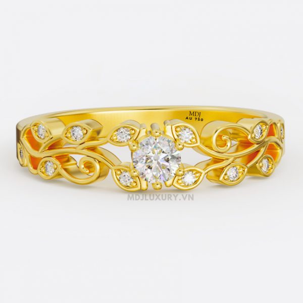 Nhẫn Cầu Hôn Aphrodite Vàng Hồng MDJ NNU127