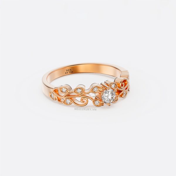 Nhẫn Cầu Hôn Aphrodite Vàng Hồng MDJ NNU127