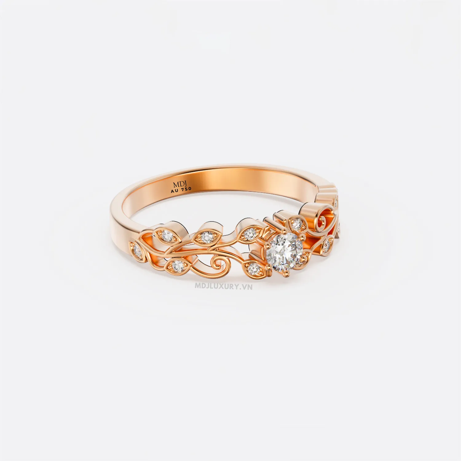 Nhẫn Cầu Hôn Aphrodite Vàng Hồng MDJ NNU127