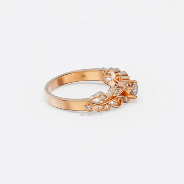 Nhẫn Cầu Hôn Aphrodite Vàng Hồng MDJ NNU127