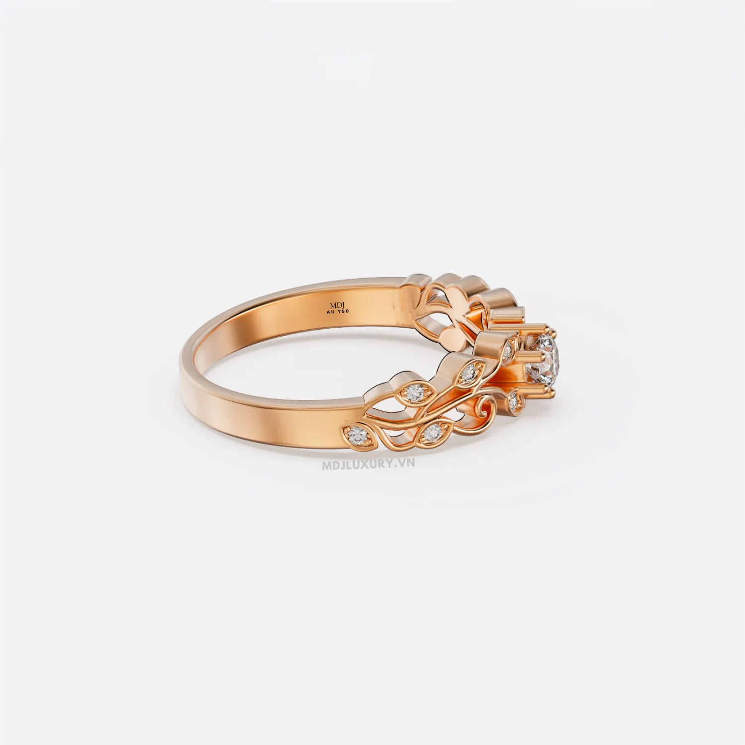 Nhẫn Cầu Hôn Aphrodite Vàng Hồng MDJ NNU127