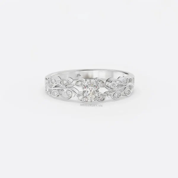 Nhẫn Cầu Hôn Aphrodite Vàng Hồng MDJ NNU127