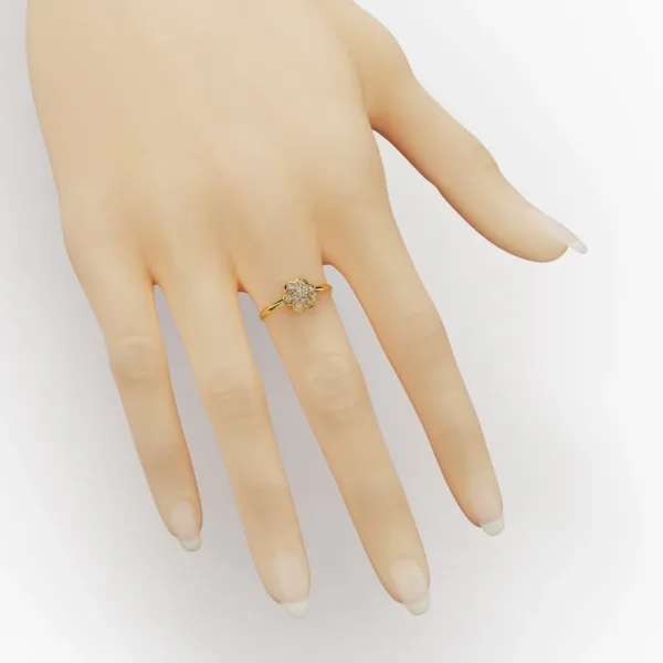 Nhẫn nữ vàng tây 18K MDJ flower F001 - Luxury