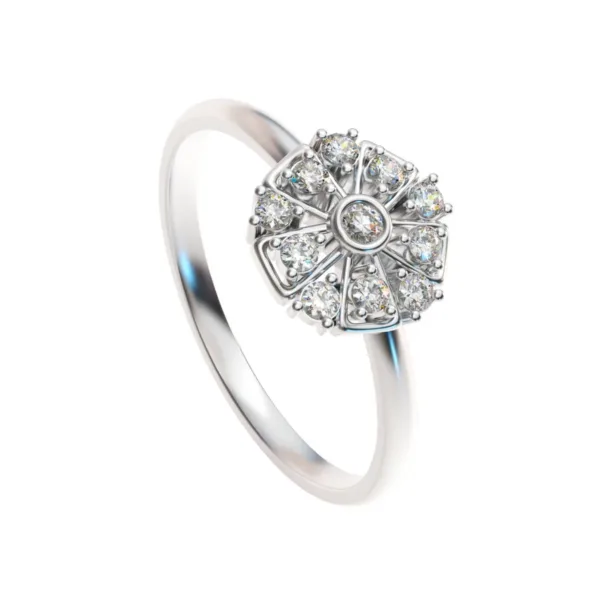 Nhẫn nữ vàng Ý 18K MDJ flower F003 - Luxury