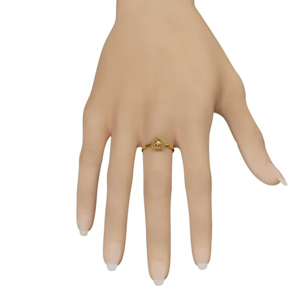 Nhẫn nữ vàng Ý 18K MDJ flower F003 - Luxury