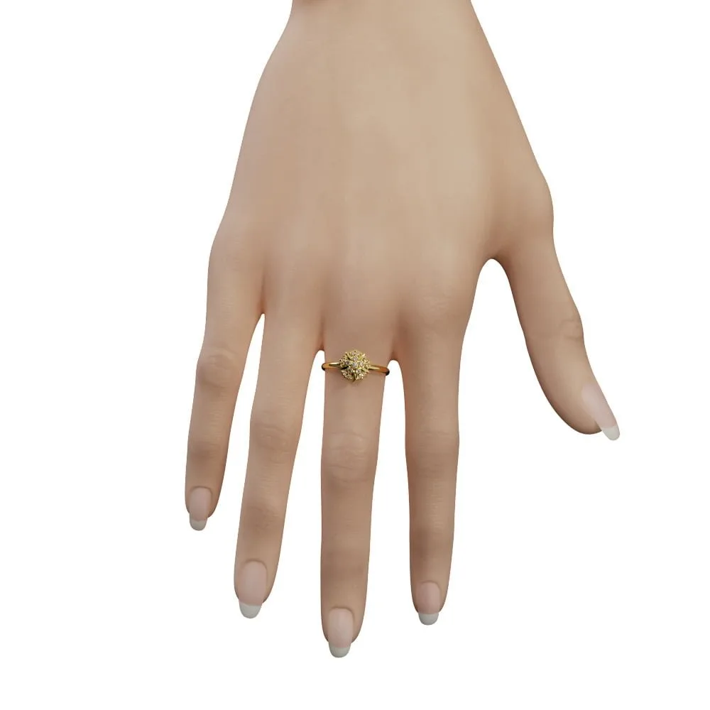 Nhẫn nữ vàng tây cao cấp 14K MDJ flower F004 - Luxury