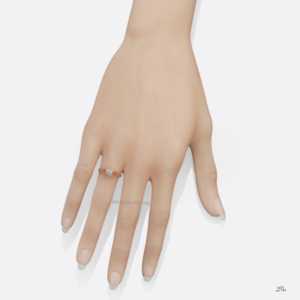 Nhẫn vàng tây kim cương NNU18