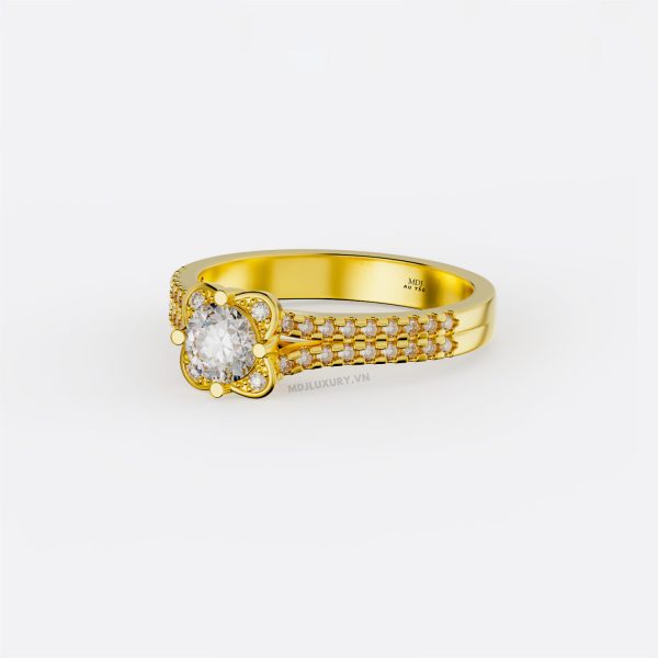 Nhẫn vàng tây kim cương  NNU18