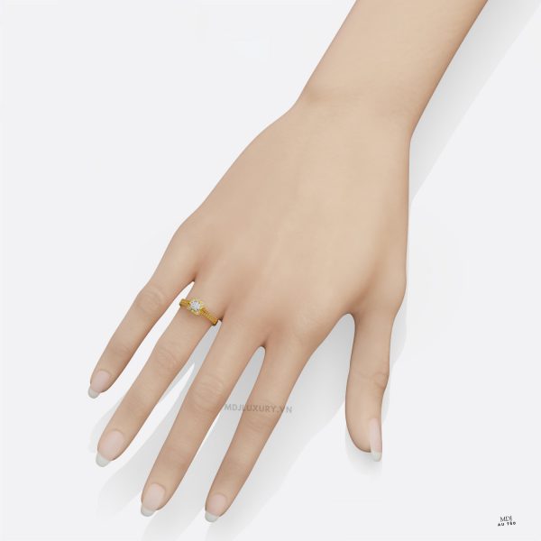 Nhẫn vàng tây kim cương NNU18