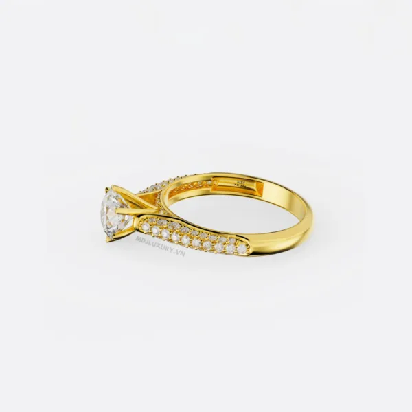 Nhẫn Nữ vàng Trắng đá Moissanite NNU226