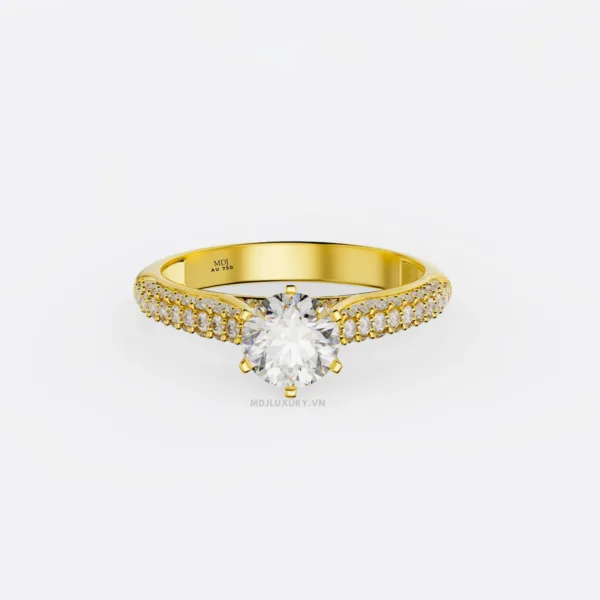 Nhẫn Nữ vàng Trắng đá Moissanite NNU226