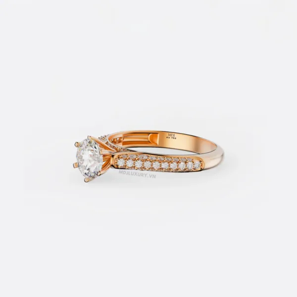 Nhẫn Nữ vàng Trắng đá Moissanite NNU226