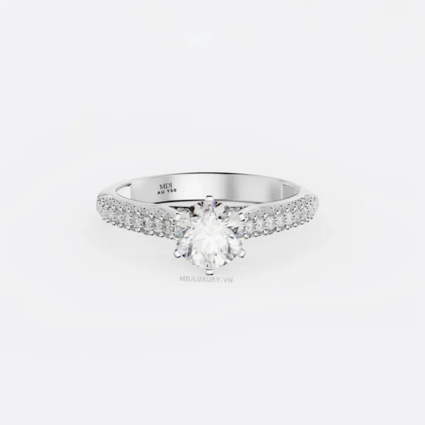 Nhẫn Nữ vàng Trắng đá Moissanite NNU226