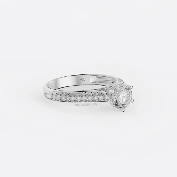Nhẫn Nữ vàng Trắng đá Moissanite NNU226