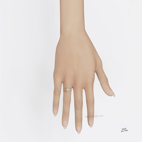 Nhẫn Nữ vàng Trắng đá Moissanite NNU226