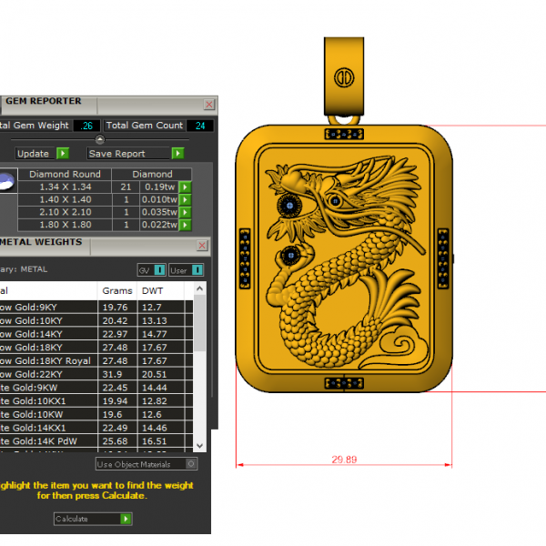 Mặt Dây Chuyền Rồng Vàng 14K MDJ MDC33 – Xưởng trang sức Hà Nội