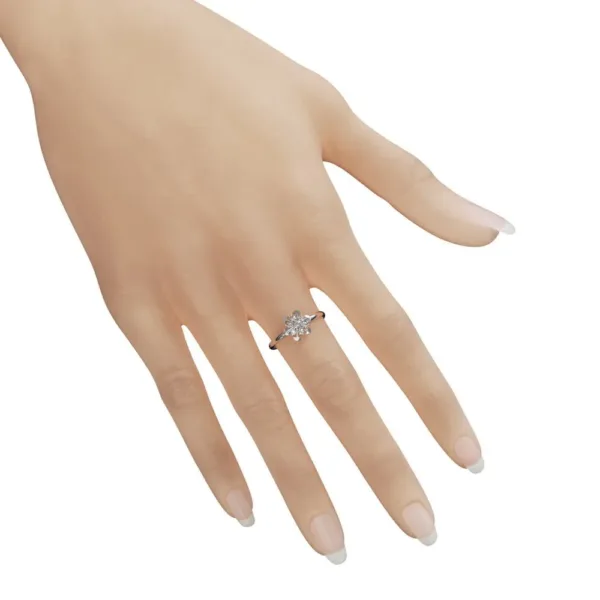 Nhẫn Nữ Cầu hôn vàng tây 16k MDJ flower F011
