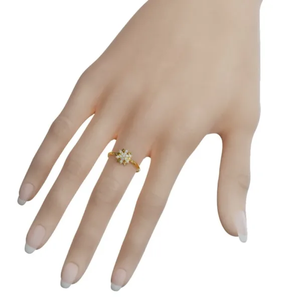 Nhẫn Nữ Cầu hôn vàng tây MDJ flower F012