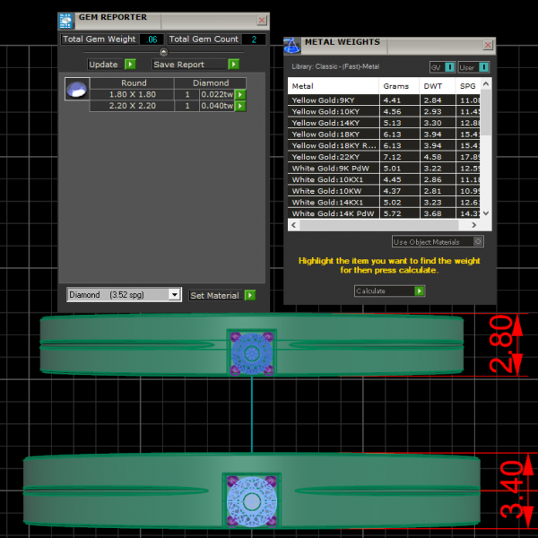 Nhẫn cưới vàng hồng đính kim cương MDJ NC 68