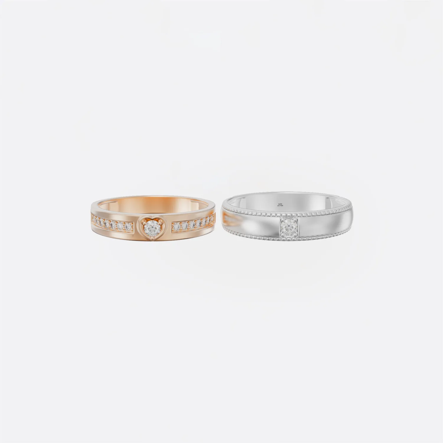 Nhẫn Cưới Giá 2 Triệu Cao Cấp Vàng Tây 18K,10K... NC215