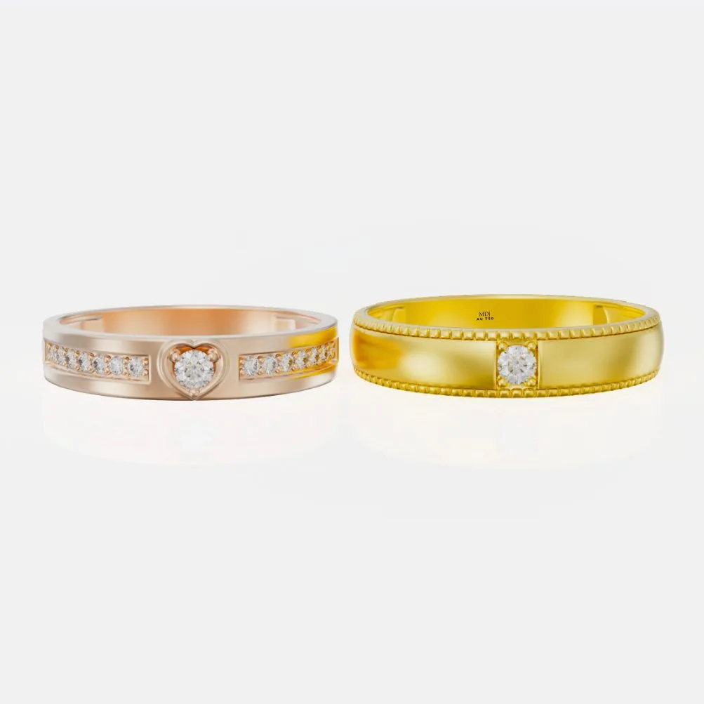 Nhẫn Cưới Giá 2 Triệu Cao Cấp Vàng Tây 18K,10K... NC215