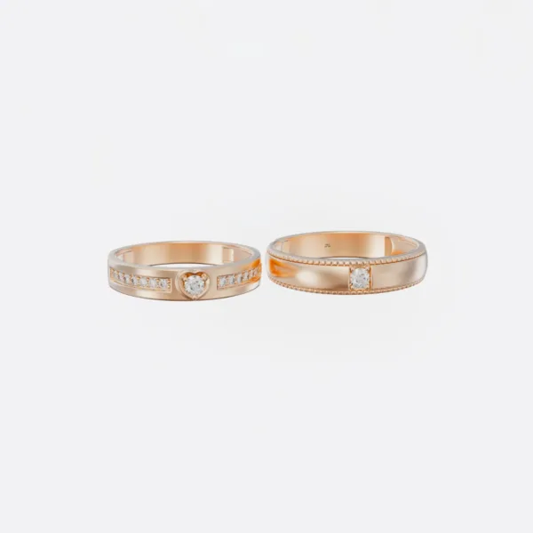 Nhẫn Cưới Giá 2 Triệu Cao Cấp Vàng Tây 18K,10K... NC215