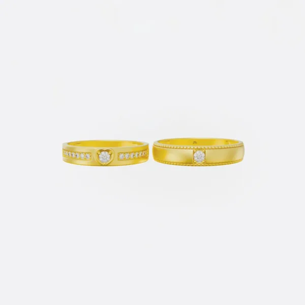 Nhẫn Cưới Giá 2 Triệu Cao Cấp Vàng Tây 18K,10K... NC215
