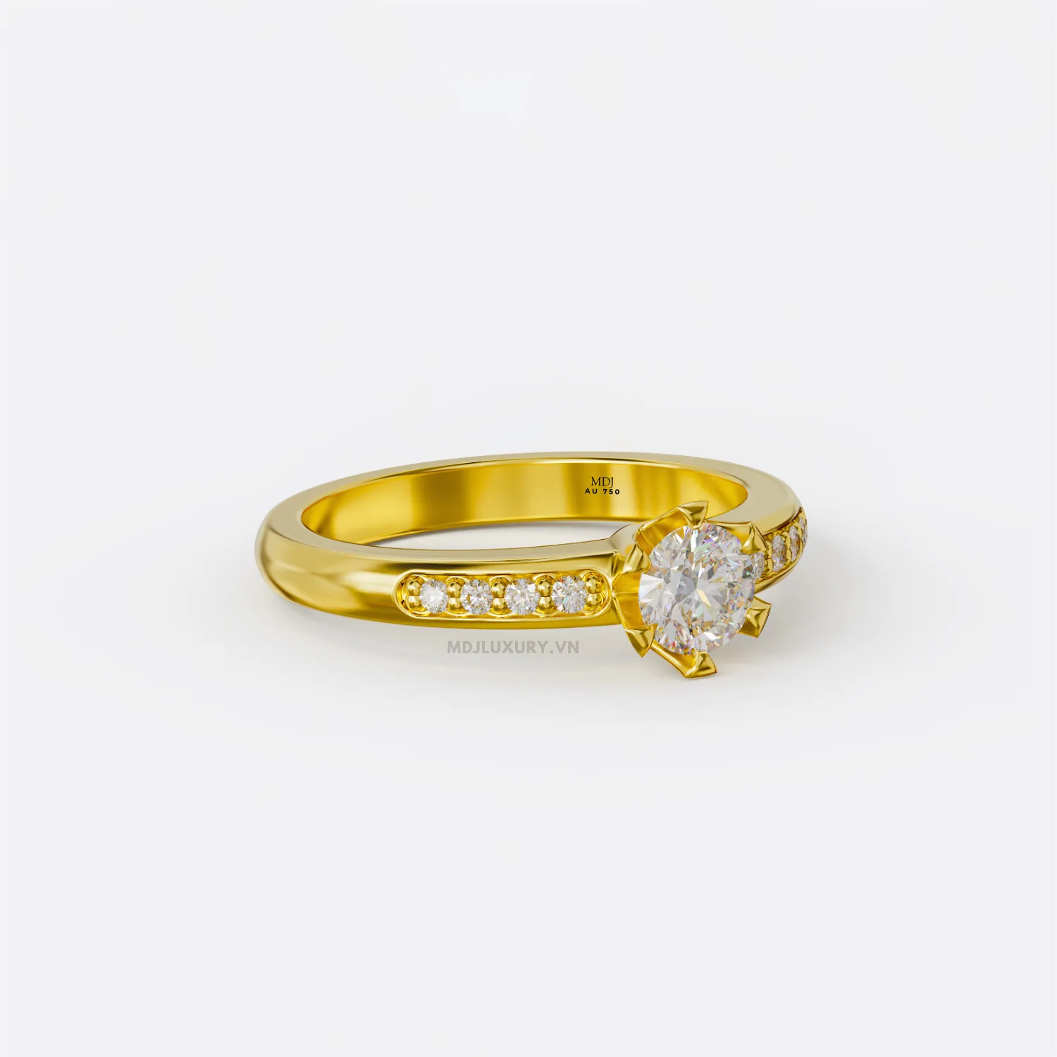 Nhẫn Đính Hôn đá Ruby Cao Cấp Hà Nội MDJ NNU181