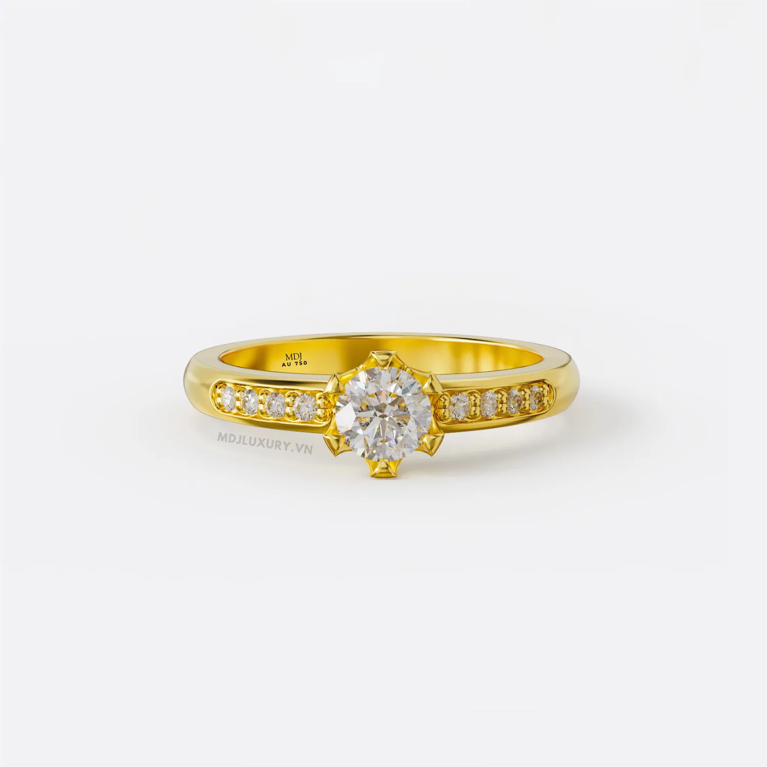 Nhẫn Đính Hôn đá Ruby Cao Cấp Hà Nội MDJ NNU181