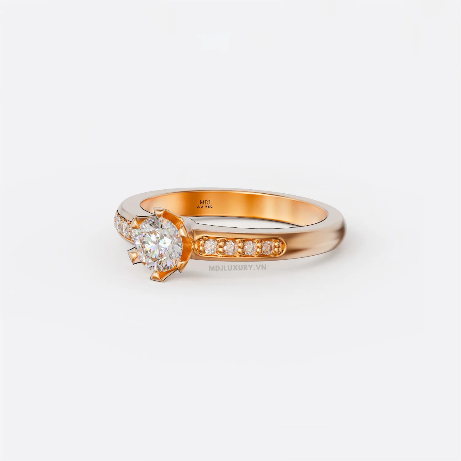 Nhẫn Đính Hôn đá Ruby Cao Cấp Hà Nội MDJ NNU181