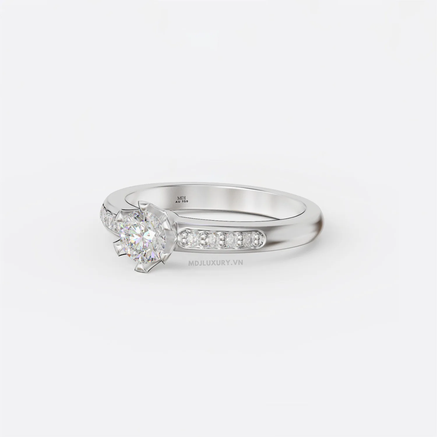 Nhẫn Đính Hôn đá Ruby Cao Cấp Hà Nội MDJ NNU181