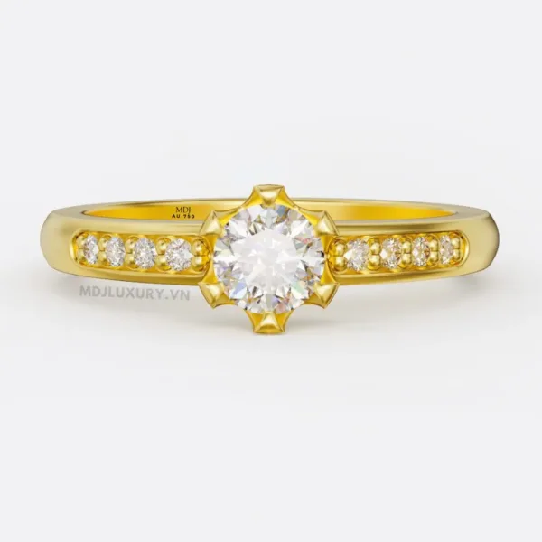 Nhẫn Đính Hôn đá Ruby Cao Cấp Hà Nội MDJ NNU181