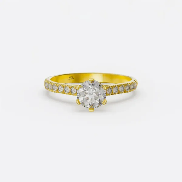 Nhẫn Đính hôn - Cầu Hôn cao cấp Vàng 18K Kim Cương Nhân Tạo NNU209