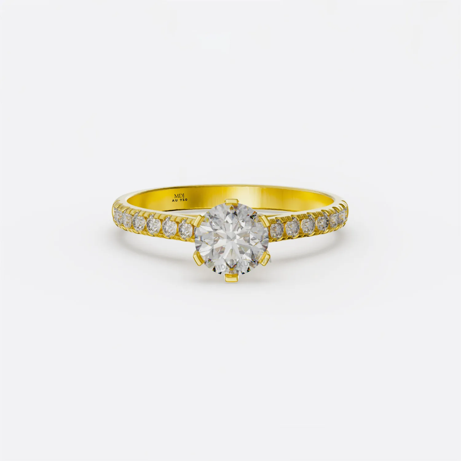 Nhẫn Đính hôn - Cầu Hôn cao cấp Vàng 18K Kim Cương Nhân Tạo NNU209