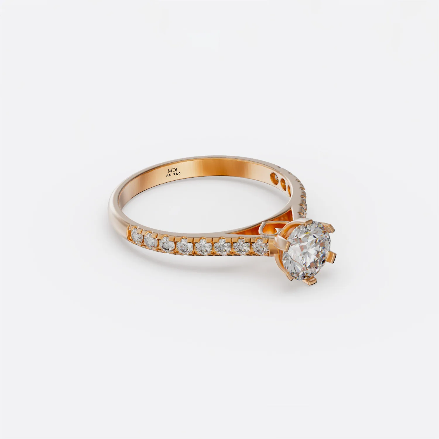 Nhẫn Đính hôn - Cầu Hôn cao cấp Vàng 18K Kim Cương Nhân Tạo NNU209