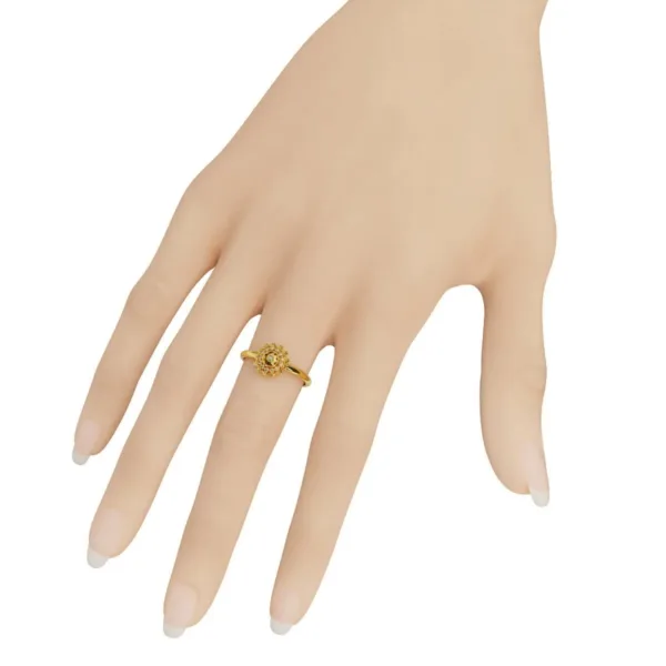 Nhẫn Cầu Hôn Vàng Kim Cương - Vẻ Đẹp Vượt Thời Gian Flower F021