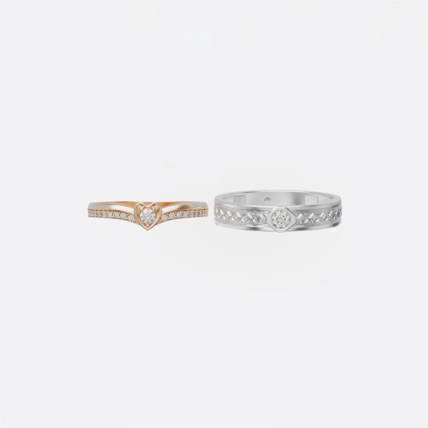 Nhẫn Cưới Trái Tim Vàng Tây Cao Cấp 10K NC213