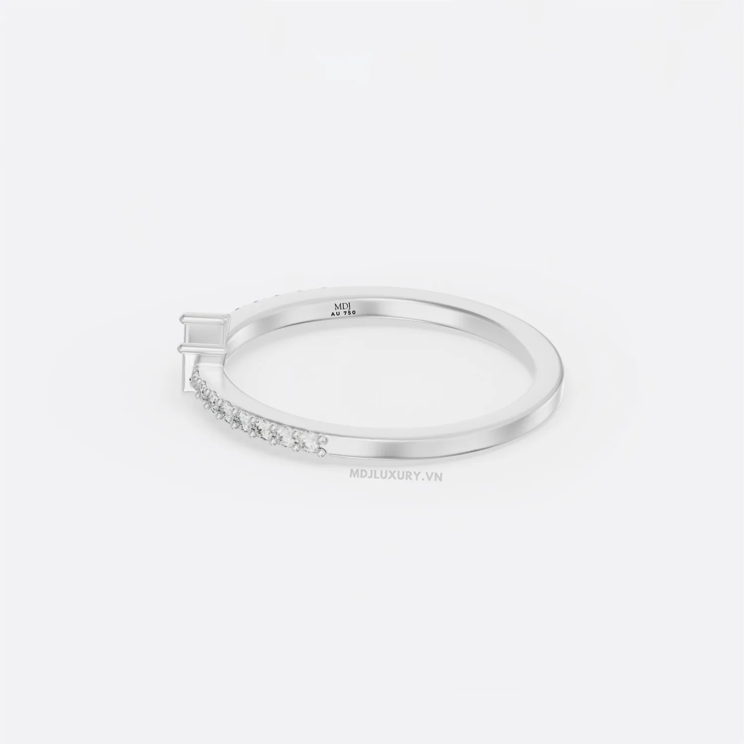 Nhẫn đính hôn vàng trắng kim cương MDJ NNU116