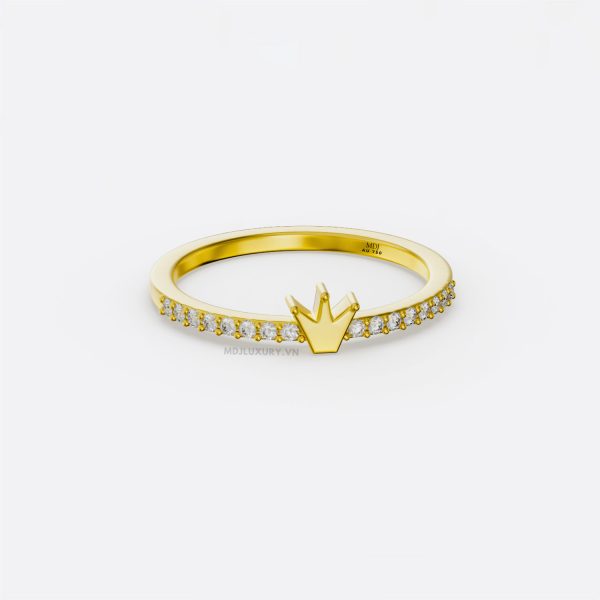 Nhẫn đính hôn vàng trắng kim cương MDJ NNU116
