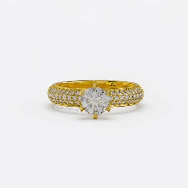 Nhẫn nữ vàng tây cao cấp Vàng 18K Kim Cương Nhân Tạo NNU210